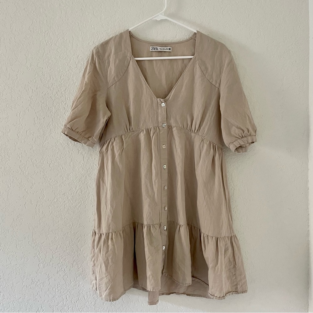 ZARA linen mini dress